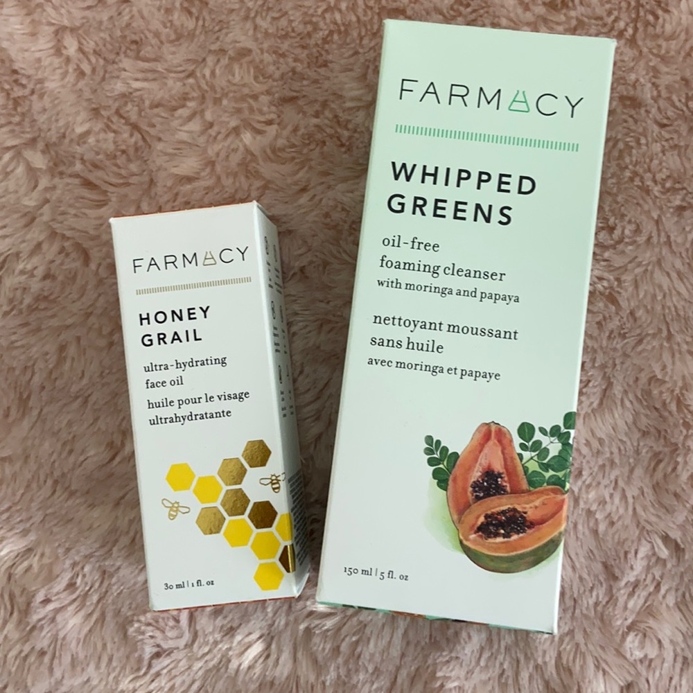 Farmsacy foaming cleanser and face oil combo